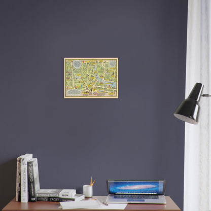 Pictorial Britain landscape print of Kensington Gardens and Hyde Park