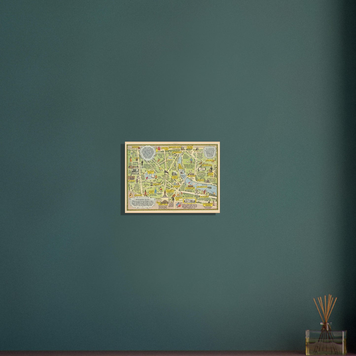 Landscape wall print of Kensington Gardens and Hyde Park by John Pearson Sayer